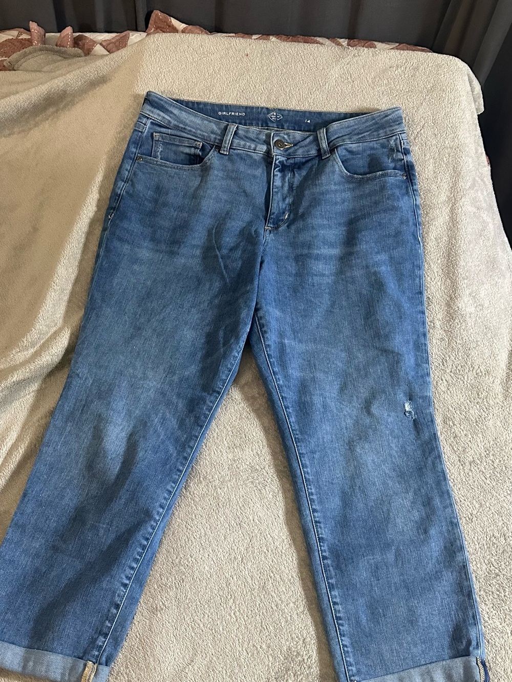 St. John's Bay Boyfriend Jeans - Medium Blue Wash